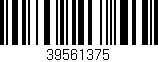 Código de barras (EAN, GTIN, SKU, ISBN): '39561375'