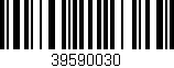 Código de barras (EAN, GTIN, SKU, ISBN): '39590030'