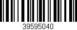 Código de barras (EAN, GTIN, SKU, ISBN): '39595040'