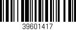 Código de barras (EAN, GTIN, SKU, ISBN): '39601417'