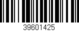 Código de barras (EAN, GTIN, SKU, ISBN): '39601425'