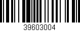 Código de barras (EAN, GTIN, SKU, ISBN): '39603004'