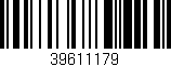 Código de barras (EAN, GTIN, SKU, ISBN): '39611179'