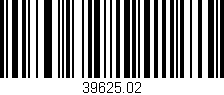 Código de barras (EAN, GTIN, SKU, ISBN): '39625.02'