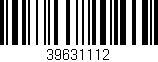 Código de barras (EAN, GTIN, SKU, ISBN): '39631112'
