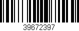 Código de barras (EAN, GTIN, SKU, ISBN): '39672397'
