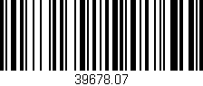 Código de barras (EAN, GTIN, SKU, ISBN): '39678.07'