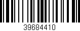 Código de barras (EAN, GTIN, SKU, ISBN): '39684410'