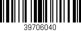 Código de barras (EAN, GTIN, SKU, ISBN): '39706040'