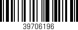 Código de barras (EAN, GTIN, SKU, ISBN): '39706196'
