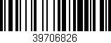 Código de barras (EAN, GTIN, SKU, ISBN): '39706826'