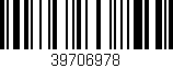 Código de barras (EAN, GTIN, SKU, ISBN): '39706978'