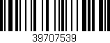 Código de barras (EAN, GTIN, SKU, ISBN): '39707539'