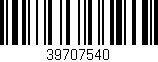 Código de barras (EAN, GTIN, SKU, ISBN): '39707540'