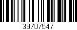 Código de barras (EAN, GTIN, SKU, ISBN): '39707547'