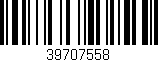 Código de barras (EAN, GTIN, SKU, ISBN): '39707558'
