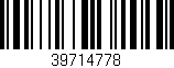 Código de barras (EAN, GTIN, SKU, ISBN): '39714778'