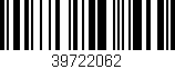 Código de barras (EAN, GTIN, SKU, ISBN): '39722062'