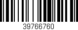 Código de barras (EAN, GTIN, SKU, ISBN): '39766760'