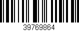 Código de barras (EAN, GTIN, SKU, ISBN): '39769864'
