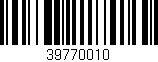 Código de barras (EAN, GTIN, SKU, ISBN): '39770010'