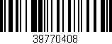 Código de barras (EAN, GTIN, SKU, ISBN): '39770408'