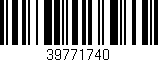 Código de barras (EAN, GTIN, SKU, ISBN): '39771740'