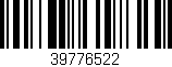 Código de barras (EAN, GTIN, SKU, ISBN): '39776522'