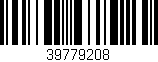 Código de barras (EAN, GTIN, SKU, ISBN): '39779208'