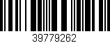Código de barras (EAN, GTIN, SKU, ISBN): '39779262'