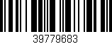 Código de barras (EAN, GTIN, SKU, ISBN): '39779683'