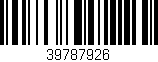 Código de barras (EAN, GTIN, SKU, ISBN): '39787926'
