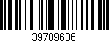 Código de barras (EAN, GTIN, SKU, ISBN): '39789686'