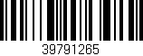 Código de barras (EAN, GTIN, SKU, ISBN): '39791265'