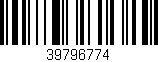 Código de barras (EAN, GTIN, SKU, ISBN): '39796774'