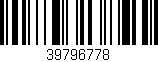 Código de barras (EAN, GTIN, SKU, ISBN): '39796778'