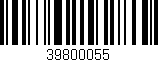 Código de barras (EAN, GTIN, SKU, ISBN): '39800055'