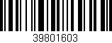 Código de barras (EAN, GTIN, SKU, ISBN): '39801603'