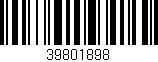 Código de barras (EAN, GTIN, SKU, ISBN): '39801898'