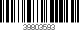 Código de barras (EAN, GTIN, SKU, ISBN): '39803593'