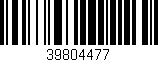 Código de barras (EAN, GTIN, SKU, ISBN): '39804477'