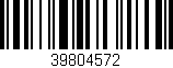 Código de barras (EAN, GTIN, SKU, ISBN): '39804572'