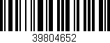 Código de barras (EAN, GTIN, SKU, ISBN): '39804652'