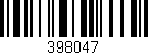 Código de barras (EAN, GTIN, SKU, ISBN): '398047'