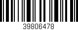 Código de barras (EAN, GTIN, SKU, ISBN): '39806478'