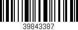 Código de barras (EAN, GTIN, SKU, ISBN): '39843387'
