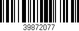 Código de barras (EAN, GTIN, SKU, ISBN): '39872077'