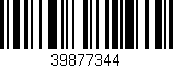 Código de barras (EAN, GTIN, SKU, ISBN): '39877344'