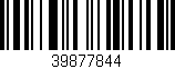 Código de barras (EAN, GTIN, SKU, ISBN): '39877844'