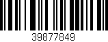 Código de barras (EAN, GTIN, SKU, ISBN): '39877849'